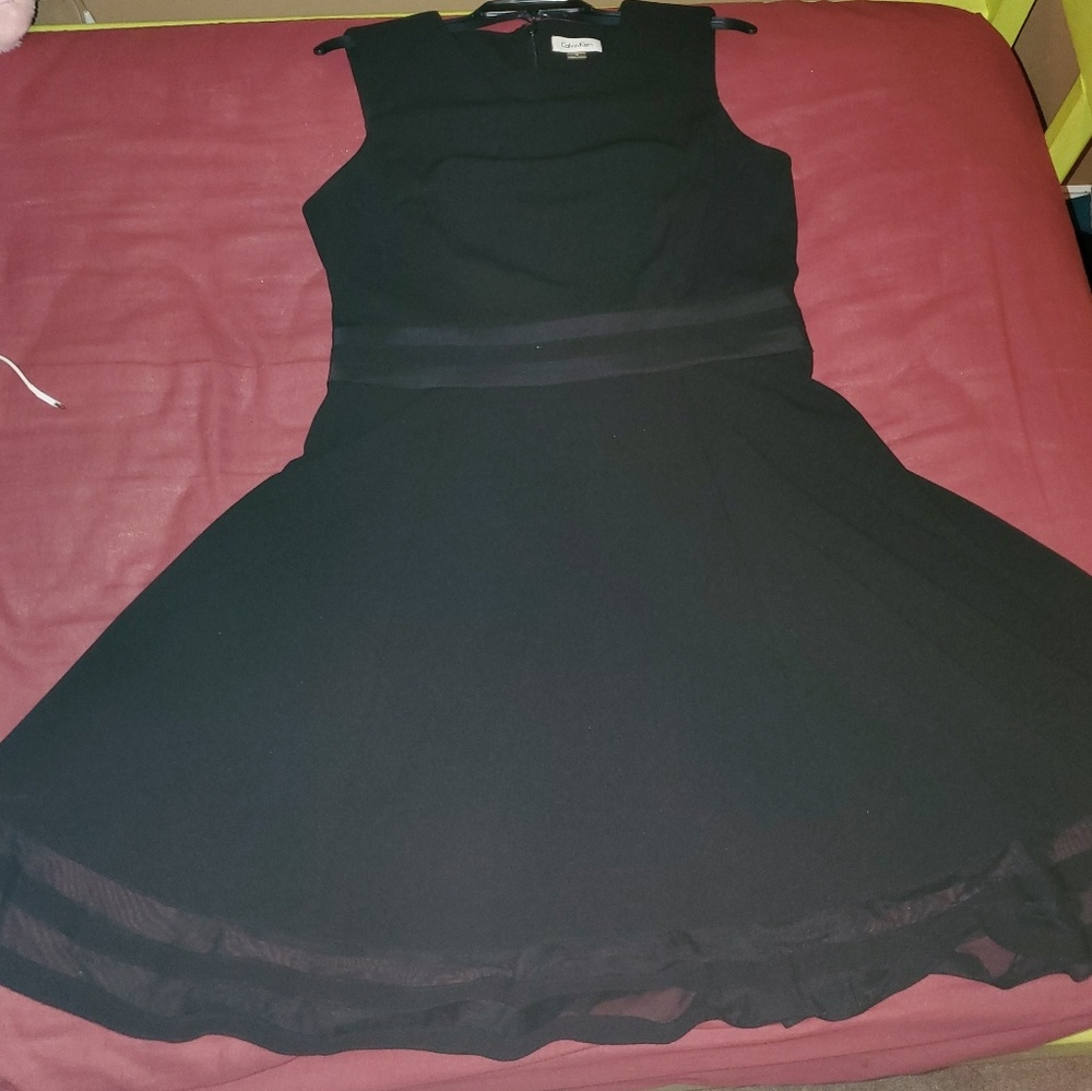 Calvin Klein, black, flowy dress